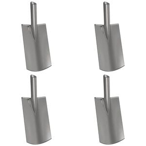 vidaXL Lapio P&auml;&auml; 4 pcs Hopea 43 x 17 cm Jauhemaalattu Ter&auml;s