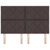 vidaXL Päätylevy päätyllä Tumma ruskea 144 cm Nahkavaatetus