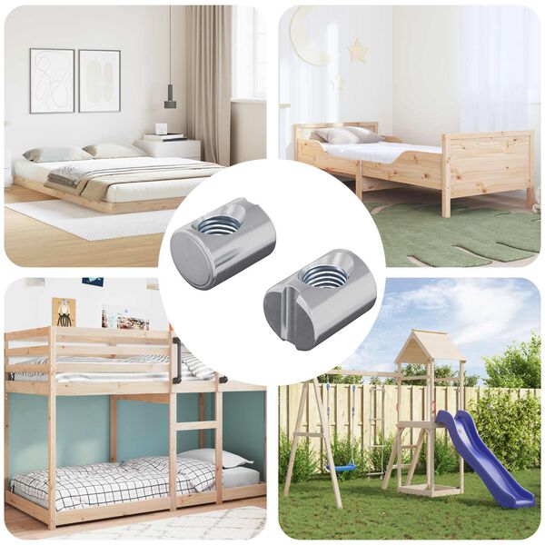 vidaXL Barrel-pultit 2 pcs Hopea M6 x 13 mm Metalli