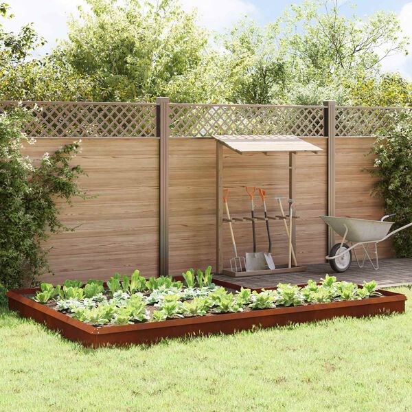 vidaXL Etana-aidat 16 pcs Ruosteinen Kulunut Ter&auml;s