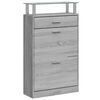 vidaXL Kenk&auml;kaappi harmaa Sonoma 63x24x104 cm tekninen puu