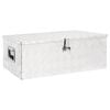 vidaXL S&auml;ilytyslaatikko hopea 90x47x33,5 cm alumiini