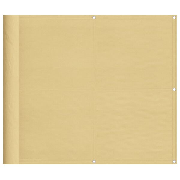 vidaXL Parvekesuoja hiekka 90x500 cm 100% polyesteri Oxford kangas