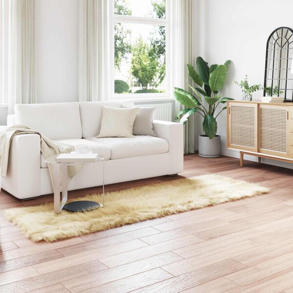 vidaXL Keinotekoista Lammasnahkaa Matto Tafalla Kerma 80 x 250 cm