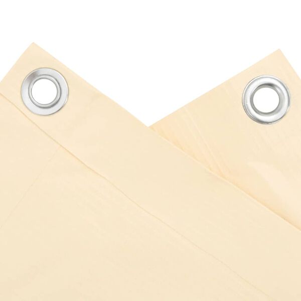 vidaXL Parvekkeen yksityisyyssuoja kerma 400x90 cm PVC