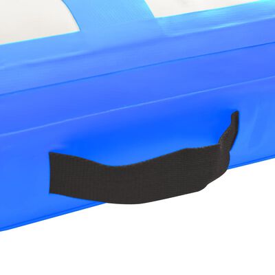 vidaXL Täytettävä voimistelumatto pumpulla 60x100x10 cm PVC sininen