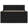 vidaXL Sängynrunko ilman patjaa musta tammi 75x190 cm tekninen puu