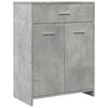 vidaXL Kylpyhuonekaappi betoninharmaa 60x33x80 cm lastulevy