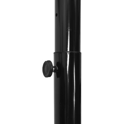 vidaXL Koripalloteline musta 258-363 cm polyeteeni