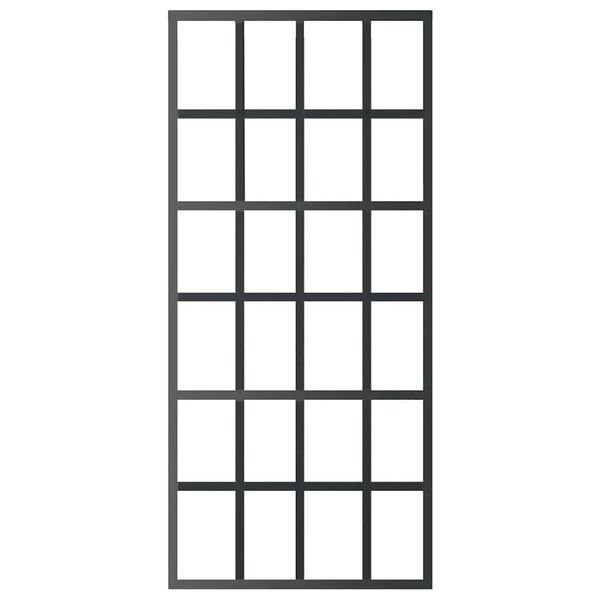 vidaXL Liukuovi ESG-lasi ja alumiini 90x205 cm musta