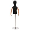 vidaXL S&auml;&auml;dett&auml;v&auml; 120-157 cm mannekiini jalustalla Unisex PP Musta
