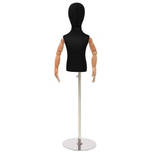 vidaXL S&auml;&auml;dett&auml;v&auml; 120-157 cm mannekiini jalustalla Unisex PP Musta