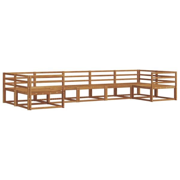 vidaXL Ulkosohvakokoelma 7 pcs Luonnollinen Tihe&auml; akasiapuu