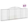vidaXL Kaarevat kivikorit 7 kpl 300x30x100/120 cm galvanoitu rauta