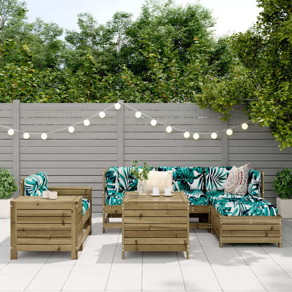 vidaXL 7-osainen Ulkosohvasarja kyll&auml;stetty m&auml;nty