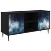 vidaXL TV-kaappi RAALTE 102 x 33 x 51 cm Musta tammi Tekninen puu