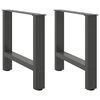 vidaXL Sohvap&ouml;yd&auml;n jalat antrasiitti 2 kpl 50x(42-43) cm ter&auml;s