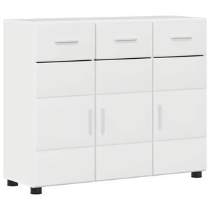 vidaXL Sivup&ouml;yt&auml; FLORIN 88,5 x 30,5 x 73 cm Korkean kiillon valkoinen