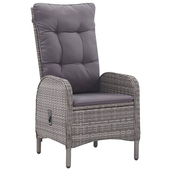 vidaXL 5-osainen Ulkoruokailuryhm&auml; harmaa