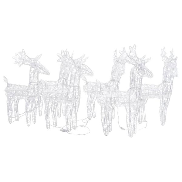 vidaXL Jouluporot 6 kpl moniv&auml;rinen 240 LED-valoa akryyli