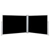 vidaXL Sis&auml;&auml;nvedett&auml;v&auml; sivumarkiisi 100x1000 cm musta