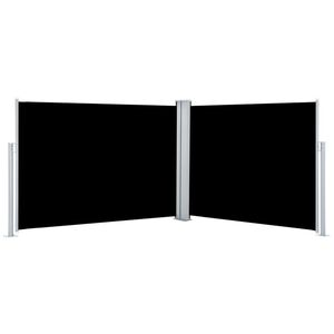 vidaXL Sis&auml;&auml;nvedett&auml;v&auml; sivumarkiisi 100x1000 cm musta