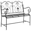 vidaXL Puutarhapenkki 2 -Seater 104 x 54 x 93 cm Ter&auml;s Musta