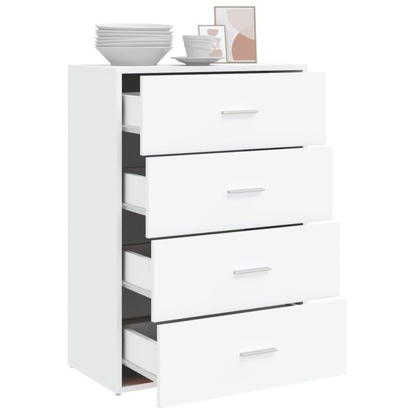 vidaXL Senkki valkoinen 60x31x84 cm tekninen puu