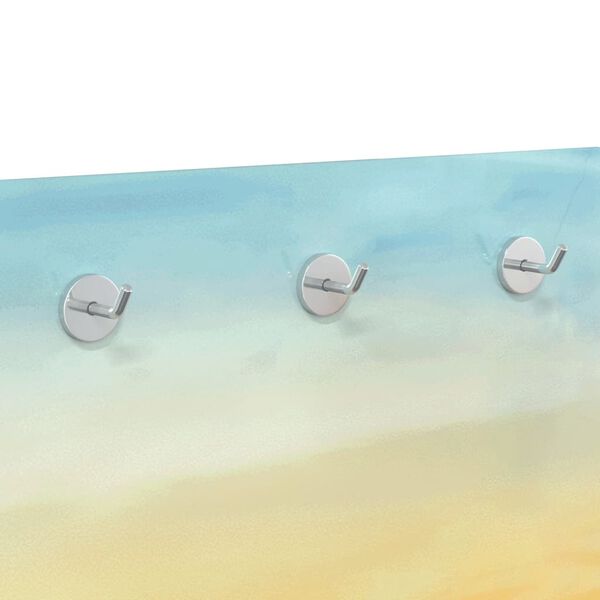 vidaXL Sein&auml;kiinnitett&auml;v&auml; naulakko 125x50 cm karkaistu lasi maisema