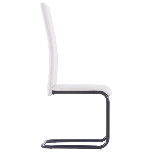 vidaXL Ruokatuolit takajalattomat 2 kpl kerma kangas