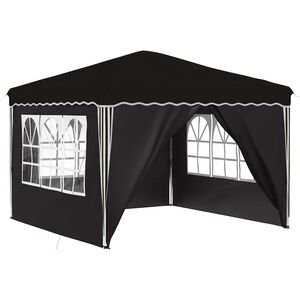 vidaXL Pop-up Juhlateltta 288 x 288 x 245 cm Musta Oxford-kangas