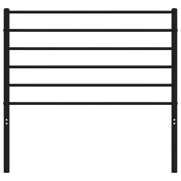 vidaXL Metallinen sängynpääty musta 75 cm
