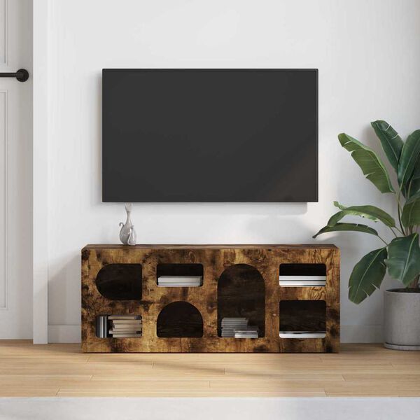 vidaXL TV-kaappi Savup&auml;hkin&auml; 100 x 35 x 40 cm Tekninen puu