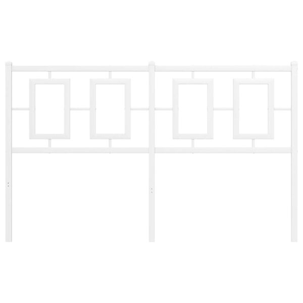vidaXL Metallinen sängynpääty valkoinen 135 cm