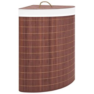 vidaXL Bambu kulmapyykkikori ruskea 60 l