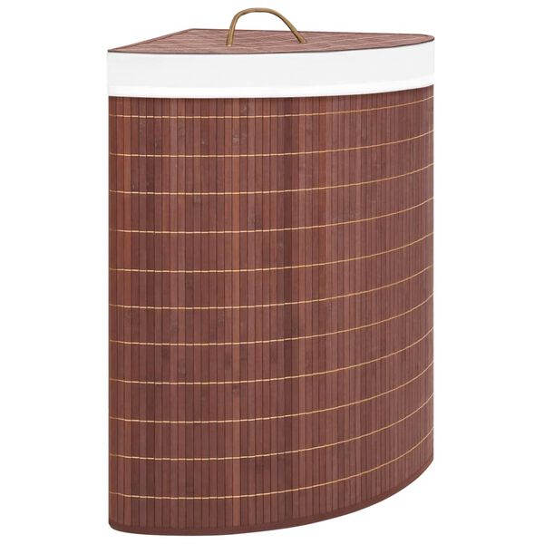 vidaXL Bambu kulmapyykkikori ruskea 60 l