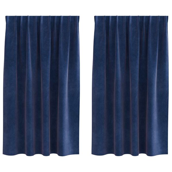 vidaXL Pimennysverhot 2 pcs Tumma Sininen 140 x 175 cm Sametti