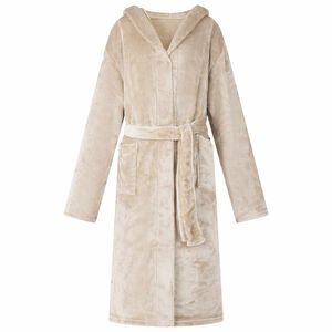 vidaXL Kylpytakki hupparilla Beige S Flanelli