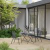 vidaXL 3-osainen Puutarhan ruokailuryhm&auml; ter&auml;s antrasiitti