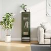 vidaXL Highboard Oliivinvihre&auml; 36x39x123 cm Kylm&auml;valssattu ter&auml;s