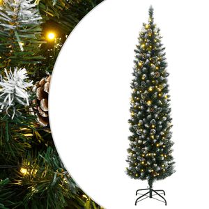 vidaXL Kapea tekojoulukuusi 150 LED-valoa 120 cm