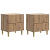 vidaXL Y&ouml;p&ouml;yt&auml;kaappi 2 pcs Artisaanitammi 43 x 34,5 x 48 cm