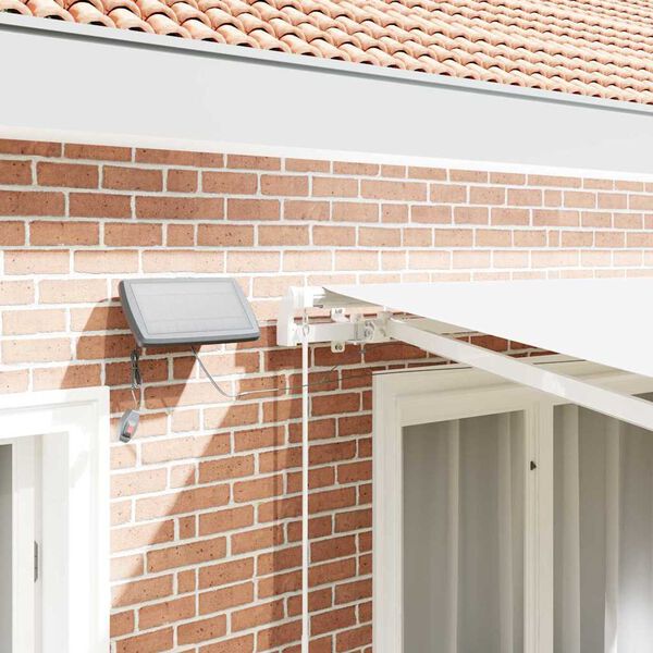 vidaXL Vetoutuva markiisi Valkoinen 350 x 250 cm Kangas ja teräs