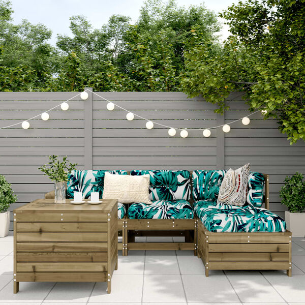 vidaXL 5-osainen Puutarhasohvasarja kyll&auml;stetty m&auml;nty