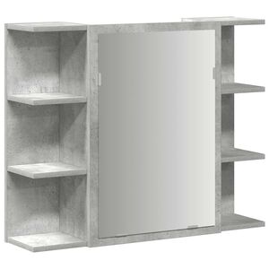 vidaXL Kylpyhuoneen peilikaappi betoninharmaa 80x20,5x64 cm lastulevy