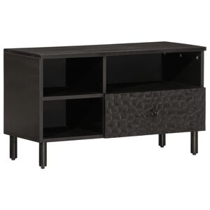 vidaXL TV-taso musta 80x33x46 cm t&auml;ysi mangopuu