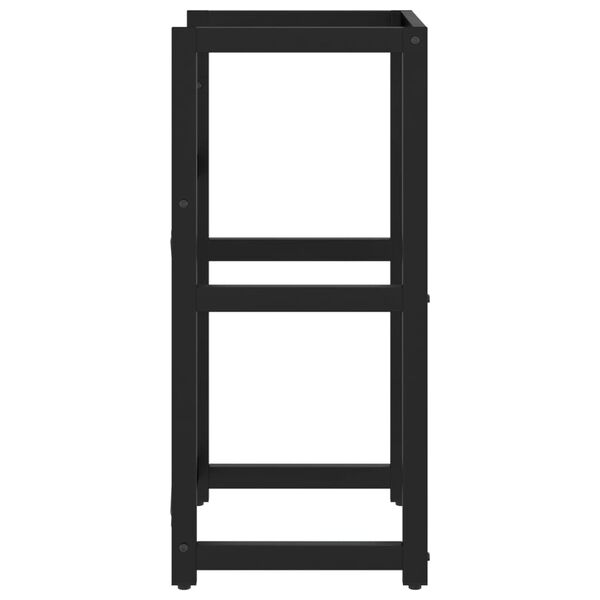 vidaXL Kylpyhuoneen pesualtaan kehys musta 40x38x83 cm rauta