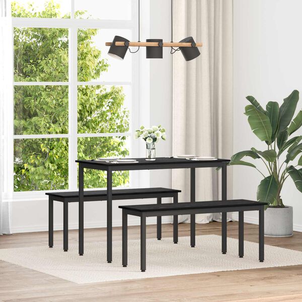 vidaXL Penkki Musta tammi. 110 x 35 x 45 cm Tekninen puu