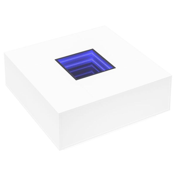 vidaXL sohvapöytä Infinity LED-valoilla valkoinen 100x100x40 cm
