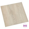 vidaXL Lattialankut 55 pcs Beige 5,11 m&sup2; Polyvinyylikloridi